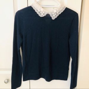 Club Monaco navy knitted top